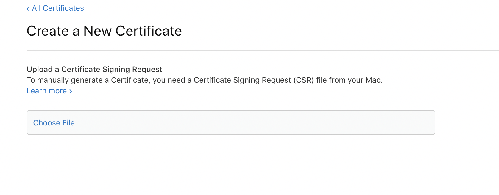 Select Certificate Signing Request
